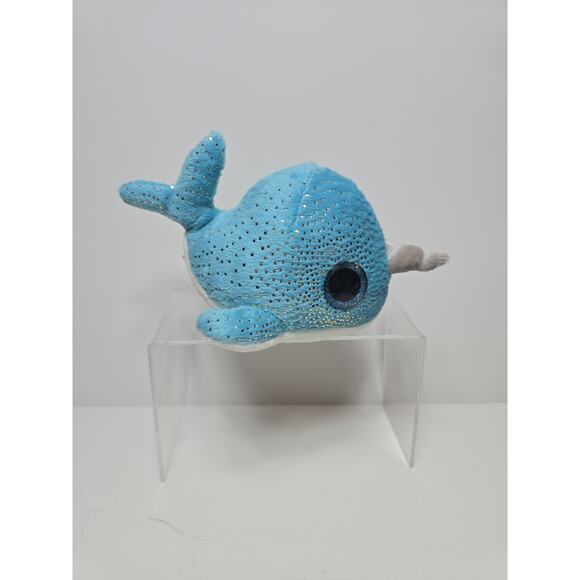 Aurora World YooHoo and Friends Blue and Silver Sparkly Narwhal Whale NAREE - Picture 2 of 6
